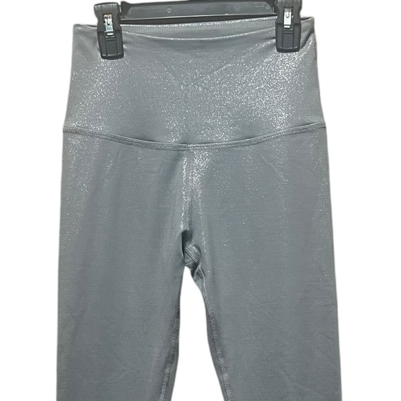 Beyond Yoga Leggings 'Twinkle' High Rise Stone Gray Gunmetal Shimmer Size Smalll - Picture 5 of 12